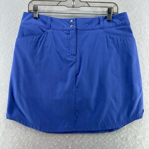 Adidas Skort Size 10 Performance Athletic Built-In Short Mini Golf Tennis Blue